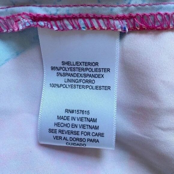 Nicole Miller Abstract Watercolor Print Silky Satin Flowy Maxi Dress XL - Picture 3 of 8